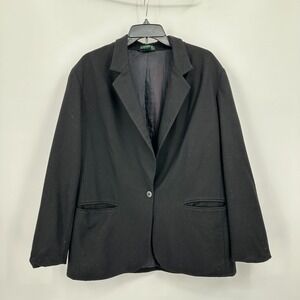 Vintage J. Crew Blazer Jacket Womens Size 10 Black Wool Cashmere Blend Luxury